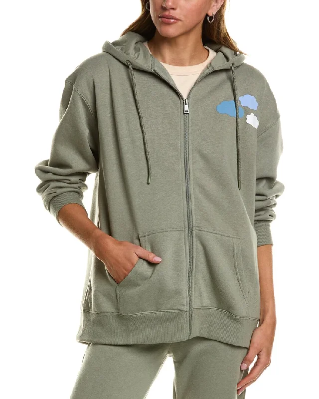 Deal Alert Vintage Havana Puff Print Fleece Zip-Up Hoodie