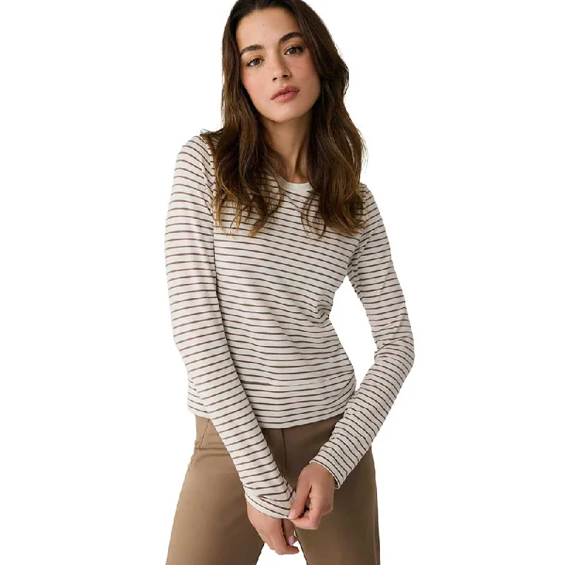 Limited Time Discount Women's Dynamic Long Sleeve Top - Cream Stripe