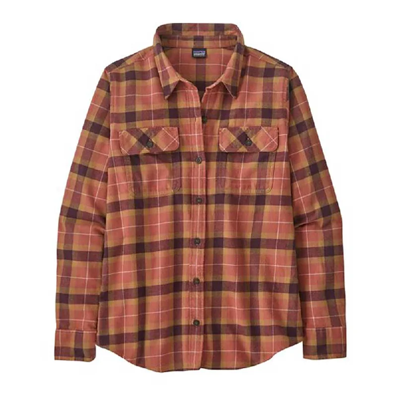 Lowest Prices Women's Long-Sleeved Organic Cotton Midweight Fjord Flannel Shirt - Vista: Burl Red