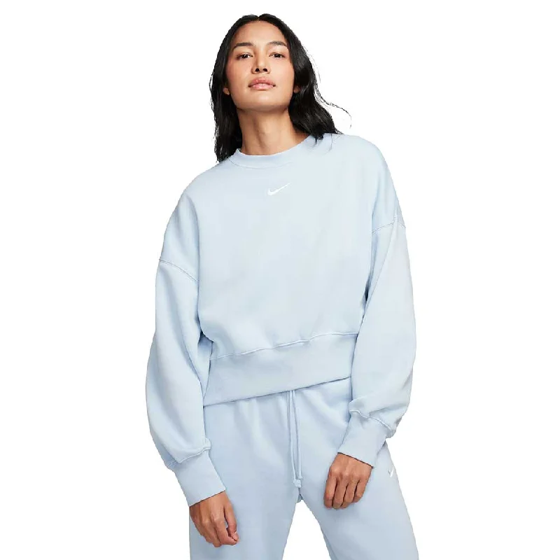Super Sale Women's Nike Pheonix Fleece Oversized Crew - Light Armory Blue