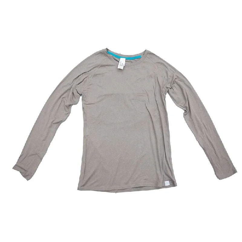 Reduced Prices Women's Performance Tech Long Sleeve - Heather Mourning Dove/White Foldover Woven Square Patch w/ Light Grey Gazelle