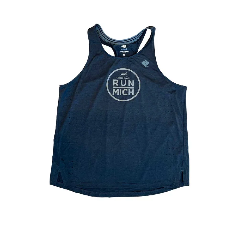 Super Deal Women's RUN MICH Race Pace Tank - Black/Light Grey