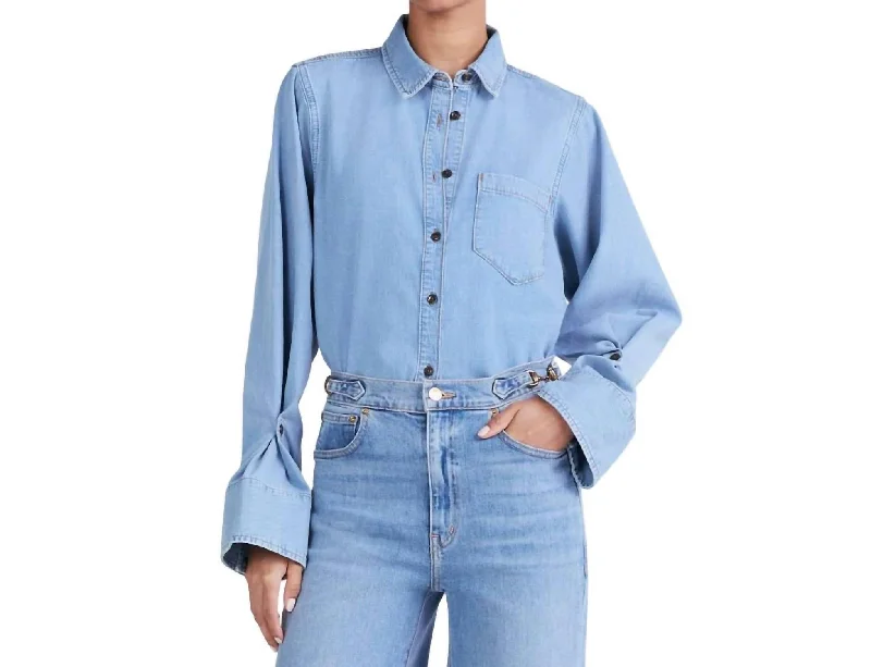 Deal Frenzy Wesley Denim Shirt In Dover Light