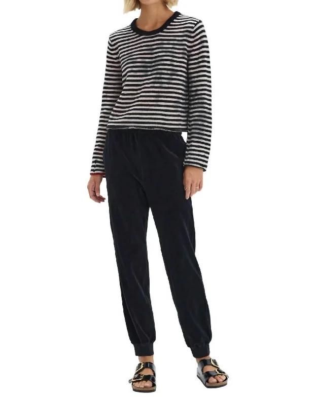 Hurry In Westlake Pullover Top In Stripe Pink