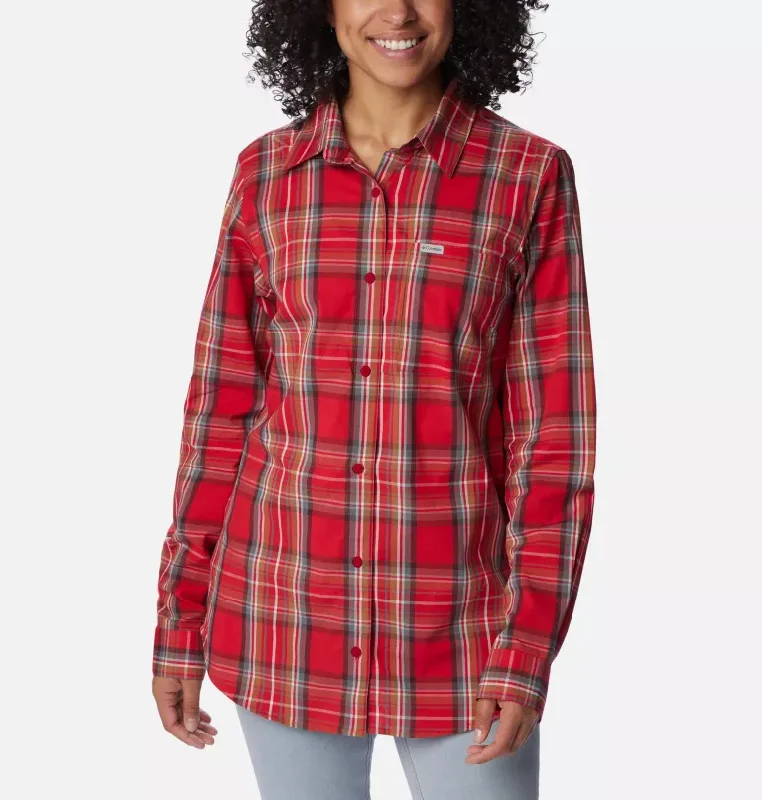 Shop and Save Women's Anytime Patterned Long Sleeve Shirt