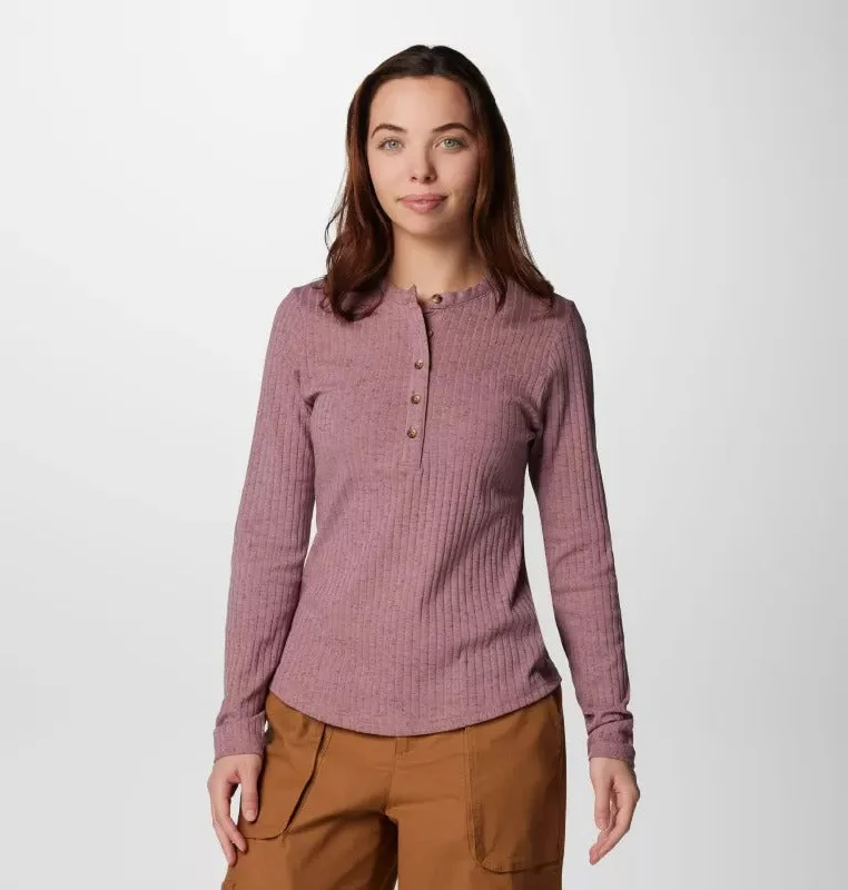 Savings Alert Women's Brea Falls Henley Long Sleeve Shirt