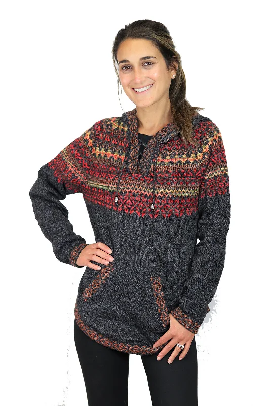 Midnight Sale Women's Chachani Alpaca Hooded Sweater