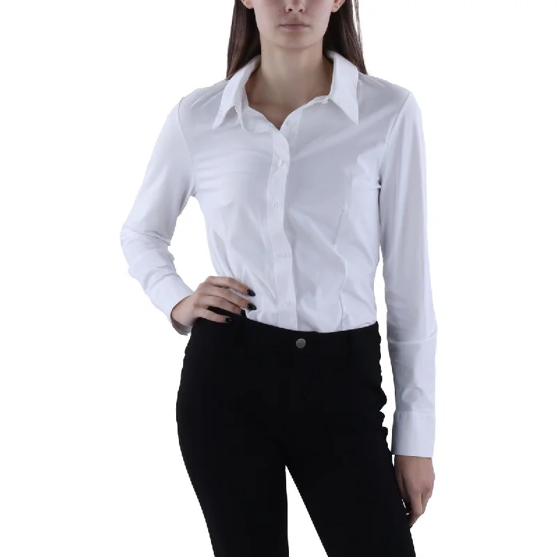 Seasonal Clearance Womens Collared Thong Bodysuit