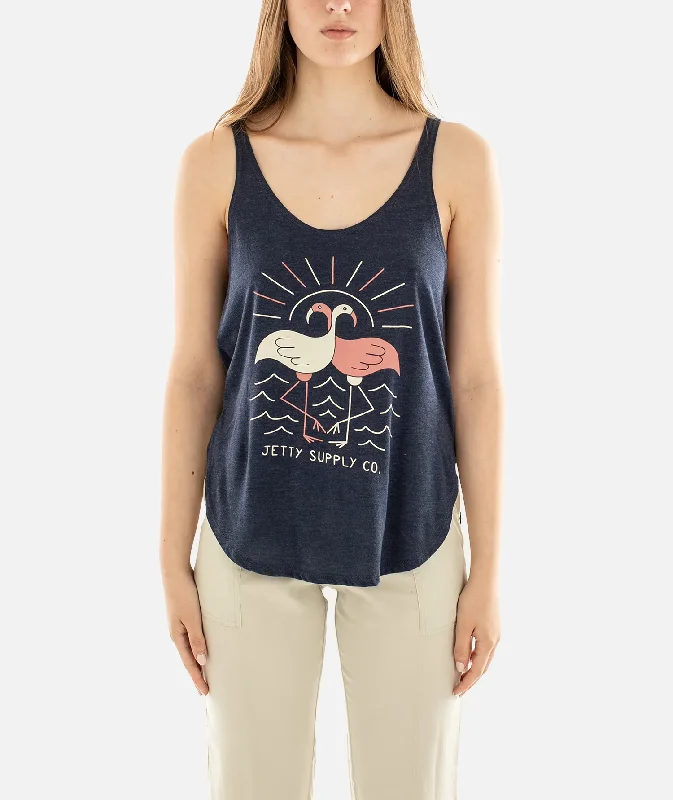 Deep Discounts Women's Flamingo Tank Top