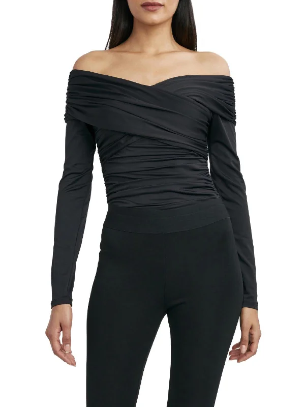 Early Bird Discount Womens Gathered Dressy Bodysuit