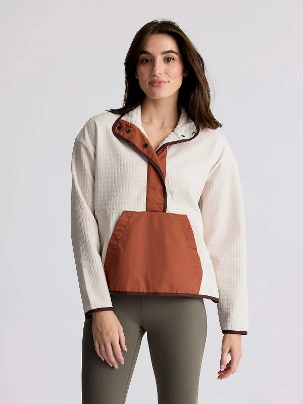Warehouse Sale Women's Gridback Fleece Snap Pullover