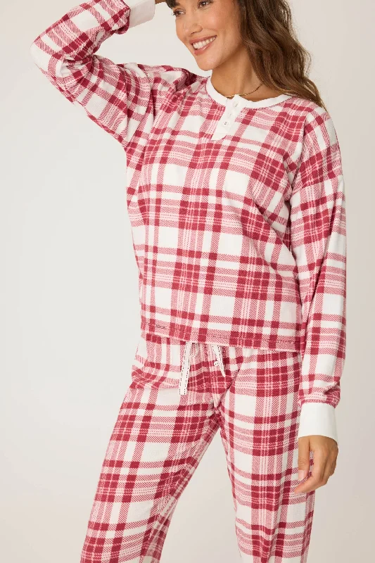 Crazy Deals Women's Long Sleeve Plaid Top
