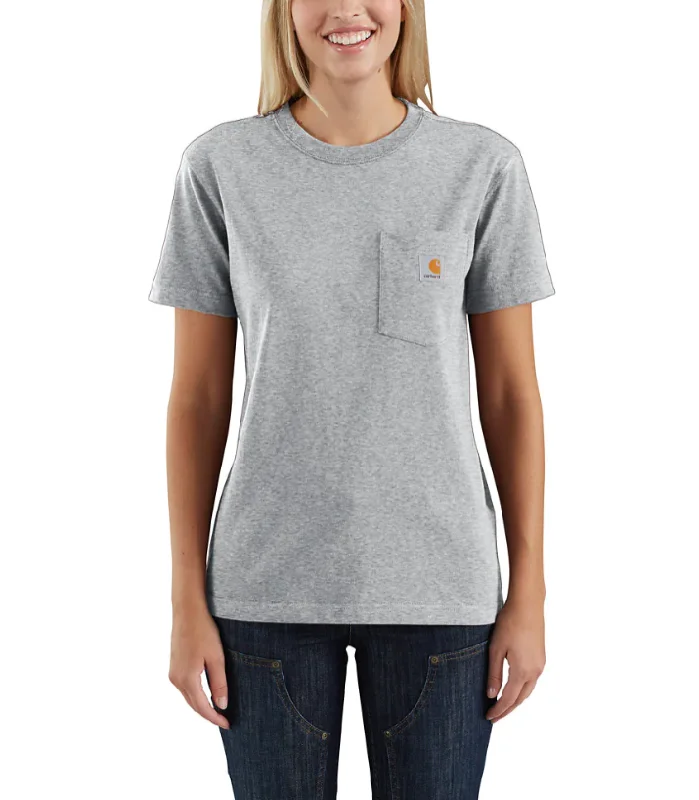 Discount Days Women's Loose Fit Heavyweight Short-Sleeve Pocket T-Shirt