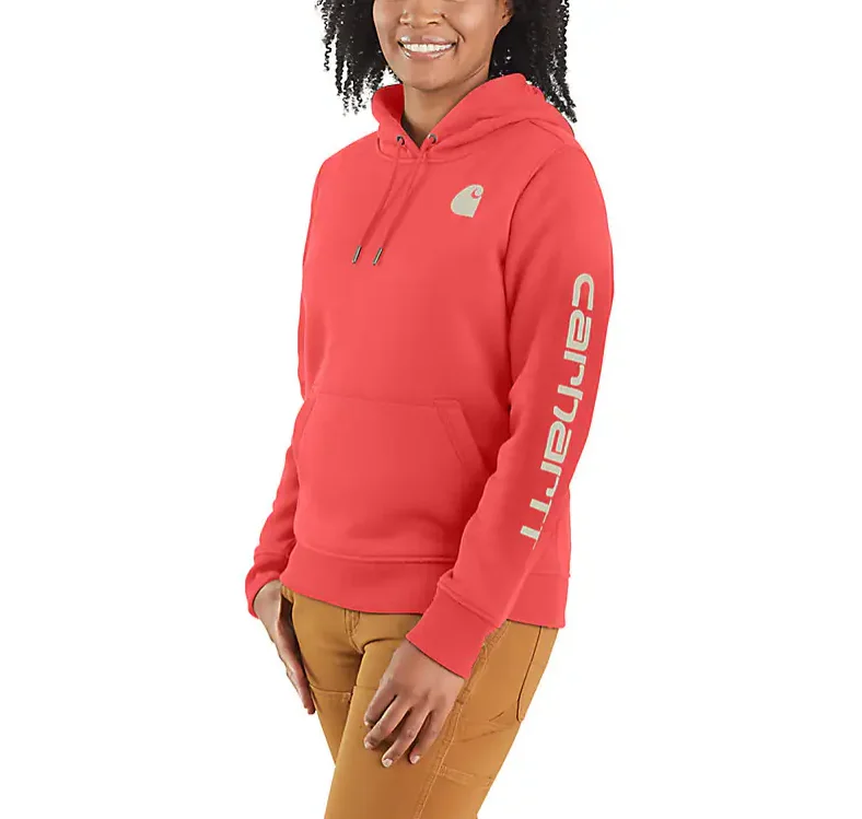 Today's Special Women's Relaxed Fit Midweight Logo Sleeve Graphic Hooded Sweatshirt