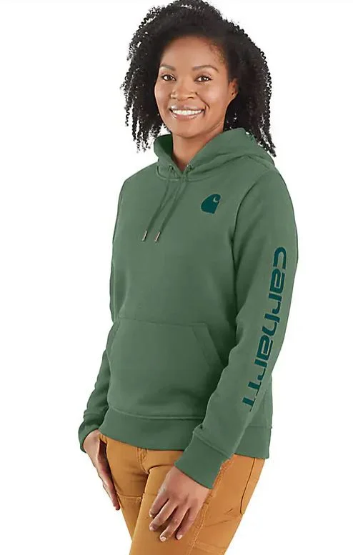 Seasonal Sale Women's Relaxed Fit Midweight Logo Sleeve Graphic Sweatshirt