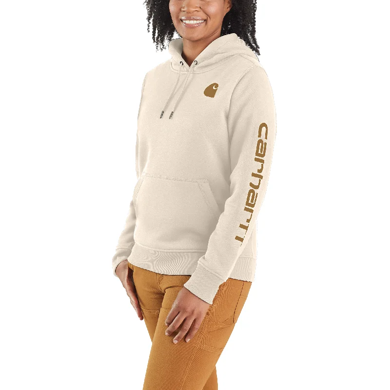 Clearance Event Women's Relaxed Fit Midweight Logo Sleeve Graphic Sweatshirt