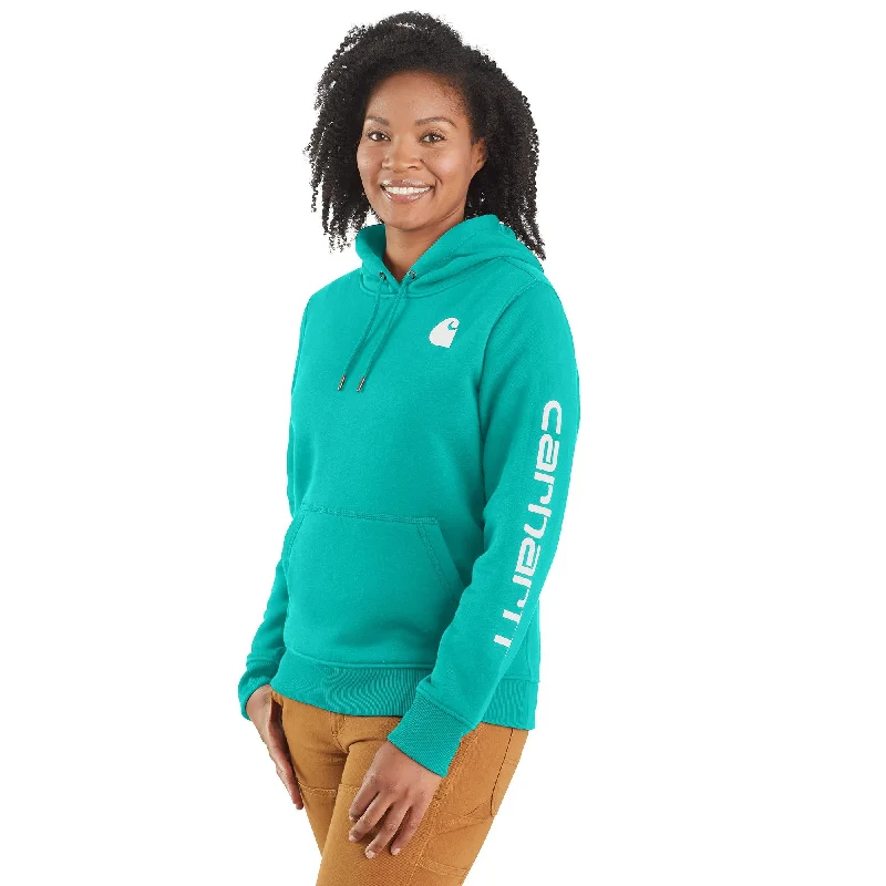 Hot Deal Women's Relaxed Fit Midweight Logo Sleeve Graphic Sweatshirt