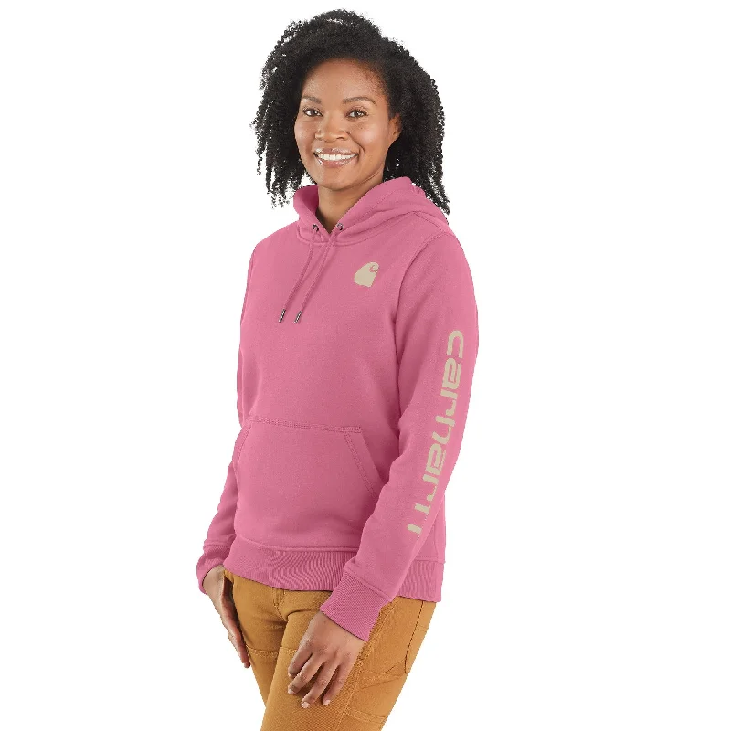 Price Drop Women's Relaxed Fit Midweight Logo Sleeve Graphic Sweatshirt