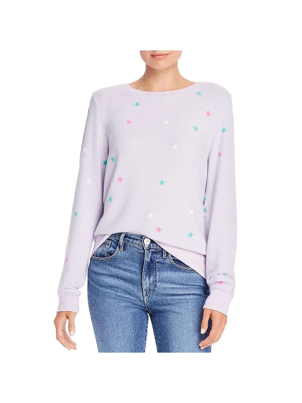 Weekend Flash Sale Womens Star Print Hi-Low Top