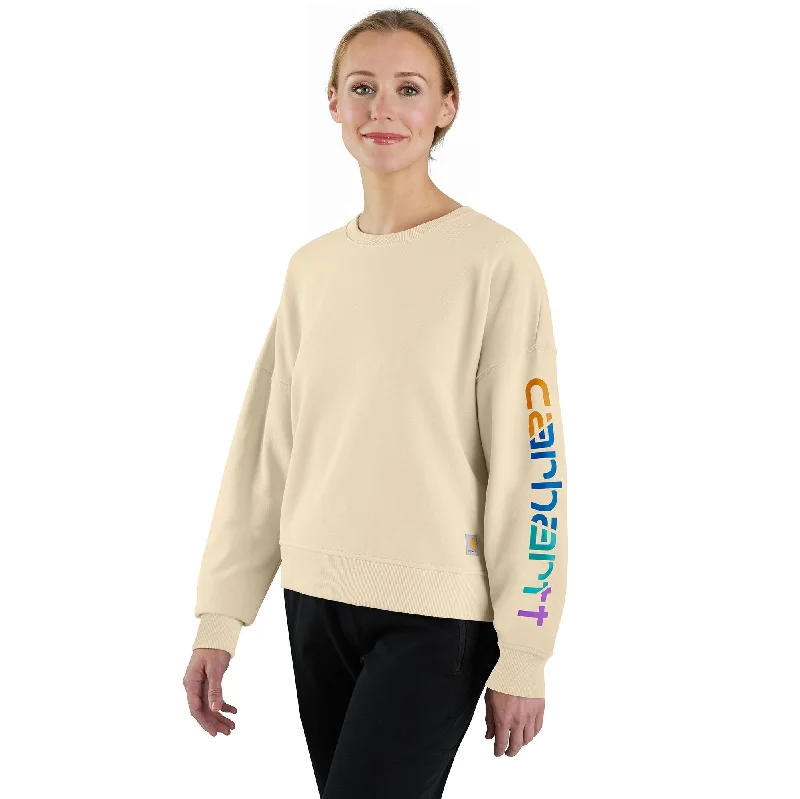 Lowest Prices Women's TENCEL Fiber Series Loose Fit Sleeve Graphic Sweatshirt