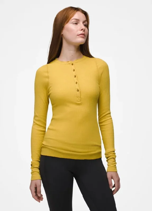 Steals and Deals Women's Touchstone Henley Long Sleeve Shirt