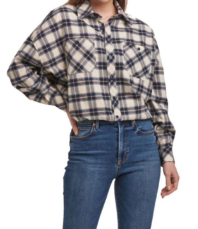 Great Bargains Xandra Button Down Long Sleeve Shirt In Cozy Night